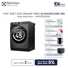 Máy giặt cửa ngang Electrolux 10kg UltimateCare 500 xám đen