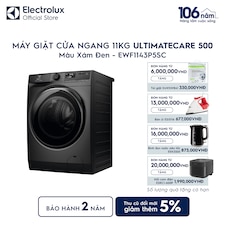 Máy giặt cửa ngang Electrolux 11kg UltimateCare 500 xám đen