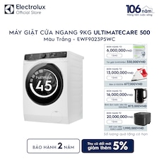 Máy giặt cửa ngang Electrolux 9kg UltimateCare 500 trắng