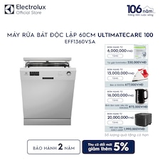 Máy rửa chén độc lập 60 cm UltimateCare 100 cho 13 bộ chén đĩa