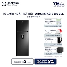 Tủ lạnh Electrolux ngăn đá trên 341L UltimateTaste 300 Đen