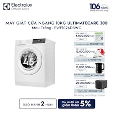 Máy giặt cửa ngang Electrolux 10kg UltimateCare 300 trắng
