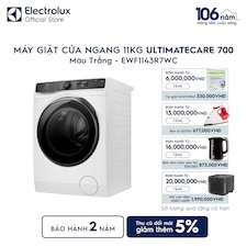 Máy giặt cửa ngang Electrolux 11kg UltimateCare 700 trắng