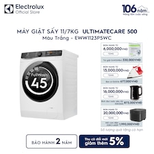 Máy giặt sấy Electrolux giặt 11kg + sấy 7kg UltimateCare 500