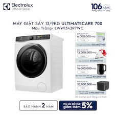 Máy giặt sấy Electrolux giặt 13kg + sấy 9kg UltimateCare 700