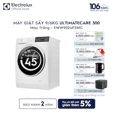 Máy giặt sấy Electrolux giặt 9kg + sấy 6kg UltimateCare 300
