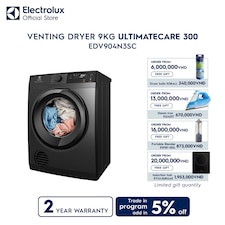 9kg UltimateCare 300 venting dryer