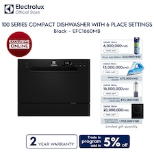 55cm 100 Series compact dishwasher  with 6 place settings