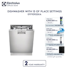 60cm dishwasher with 13 of place settings