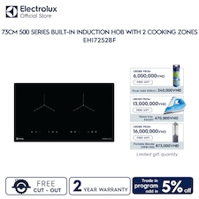 73cm 500 Series built-in induction hob with 2 cooking zones