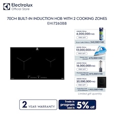 70cm built-in induction hob with 2 cooking zones