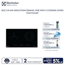 73cm 500 Series built-in mix induction+ceramic hob with 2 cooking zones