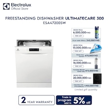60 cm UltimateCare 300 freestanding dishwasher with 13 of place settings