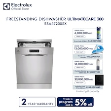 60 cm UltimateCare 300 freestanding dishwasher with 13 of place settings