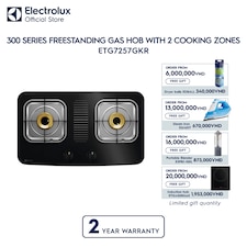 70cm 300 Series freestanding gas hob with 2 cooking zones