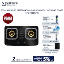 70cm 300 Series freestanding gas hob with 2 cooking zones