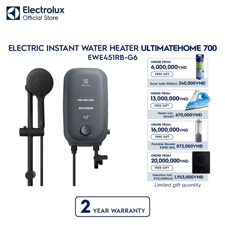 4.5kW UltimateHome 700 electric instant water heaterComfort Flow Tank