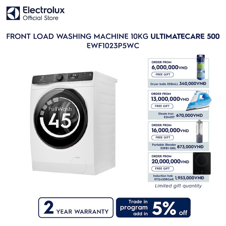10kg UltimateCare 500 front load washing machine