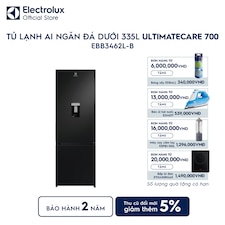 Tủ lạnh Electrolux AI ngăn đá dưới 335L Series 700 Làm đá tự động