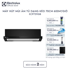 Máy hút mùi âm tủ dạng kéo 70cm 600m³/giờ