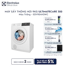 Máy sấy quần áo Electrolux thông hơi 9kg trắng