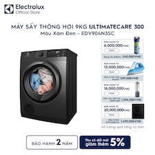 Máy sấy quần áo Electrolux thông hơi 9kg UltimateCare 300 xám