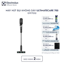 Máy hút bụi không dây UltimateHome 700 14.4V lọc bụi mịn - Xám