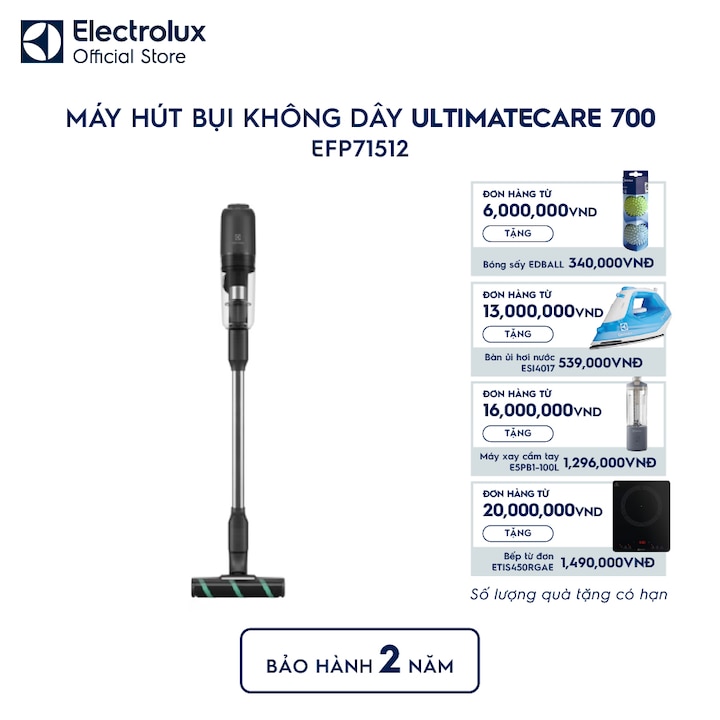 M&aacute;y h&uacute;t bụi kh&ocirc;ng d&acirc;y UltimateHome 700 14.4V lọc bụi mịn - X&aacute;m