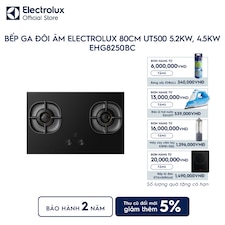 Bếp ga đôi âm Electrolux 80cm UT500 5.2kW, 4.5kW