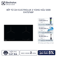 Bếp từ âm Electrolux 73cm 2 vùng nấu S500 4.6kW