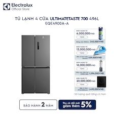 Tủ lạnh Electrolux 4 cánh 496L UltimateTaste 700 Xám Arctic