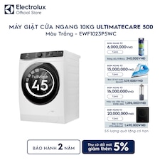 Máy giặt cửa ngang Electrolux 10kg UltimateCare 500 trắng