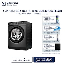 Máy giặt cửa ngang Electrolux 10kg UltimateCare 300 xám đen
