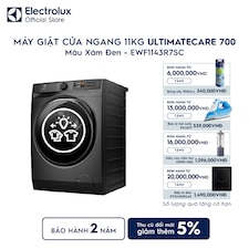 Máy giặt cửa ngang Electrolux 11kg UltimateCare 700 xám đen