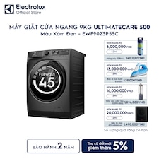 Máy giặt cửa ngang Electrolux 9kg UltimateCare 500 xám đen