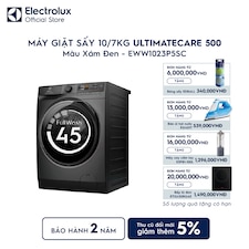 Máy giặt sấy Electrolux giặt 10kg + sấy 7kg UltimateCare 500