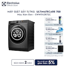 Máy giặt sấy Electrolux giặt 11kg + sấy 7kg UltimateCare 700