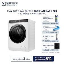 Máy giặt sấy Electrolux giặt 13kg + sấy 9kg UltimateCare 700