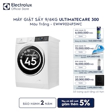 Máy giặt sấy Electrolux giặt 9kg + sấy 6kg UltimateCare 300