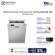 60 cm UltimateCare 100 freestanding dishwasher with 13 place settings