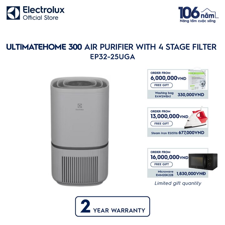 UltimateHome 300 air purifier with 4 stage filter for 30m&sup2; room coverage