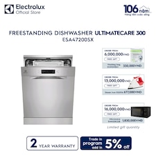 60 cm UltimateCare 300 freestanding dishwasher with 13 of place settings