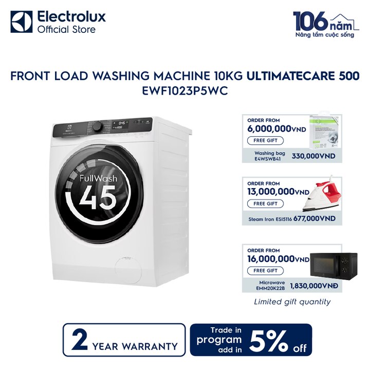 10kg UltimateCare 500 front load washing machine