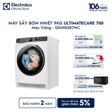 Máy sấy quần áo Electrolux bơm nhiệt 9kg UltimateCare 700