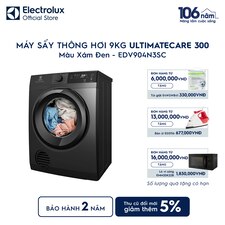 Máy sấy quần áo Electrolux thông hơi 9kg UltimateCare 300 xám