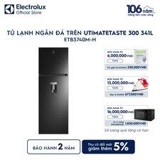 Tủ lạnh Electrolux ngăn đá trên 341L UltimateTaste 300 Đen