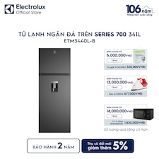 Tủ lạnh Electrolux AI ngăn đá trên 341L có lấy nước ngoài