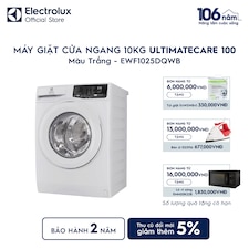 Máy giặt cửa ngang Electrolux 10kg UltimateCare 100 trắng
