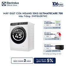 Máy giặt cửa ngang Electrolux 10kg UltimateCare 700 trắng