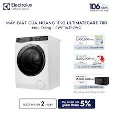 Máy giặt cửa ngang Electrolux 11kg UltimateCare 700 trắng